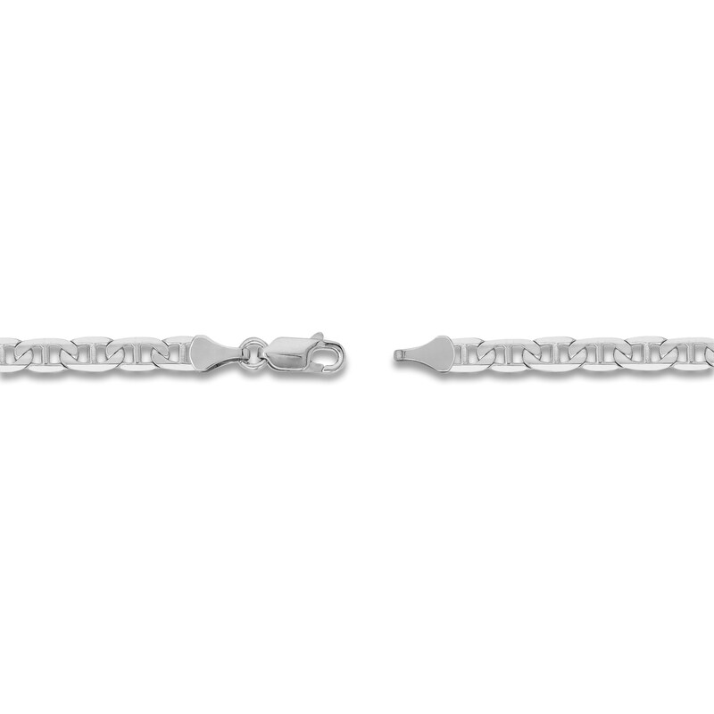 Main Image 3 of Solid Mariner Chain Necklace 14K White Gold 24" 4.4mm