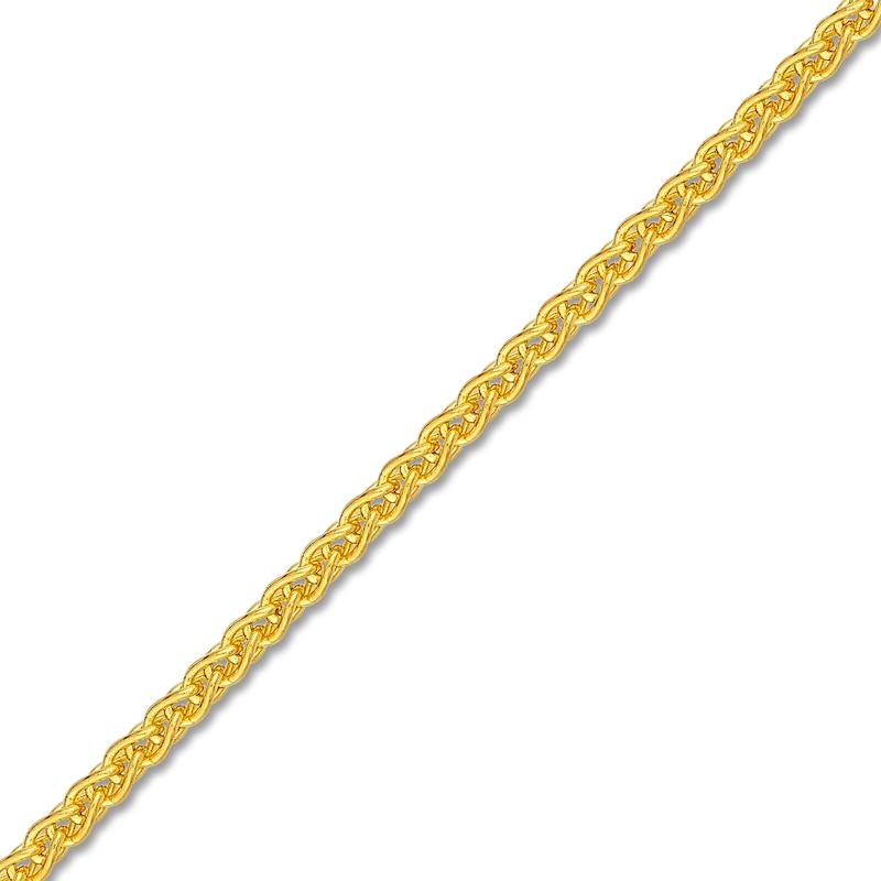 Main Image 2 of Round Solid Wheat Chain Necklace 14K Yellow Gold 18" 1.65mm