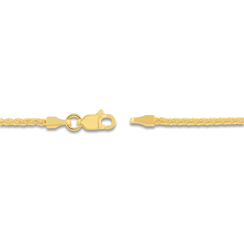 Main Image 3 of Round Solid Wheat Chain Necklace 14K Yellow Gold 18" 1.65mm