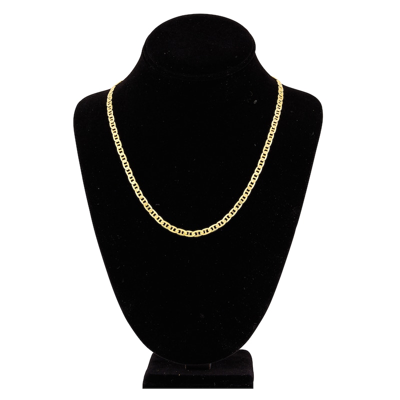Main Image 4 of Solid Mariner Chain Necklace 14K Yellow Gold 20" 4.4mm