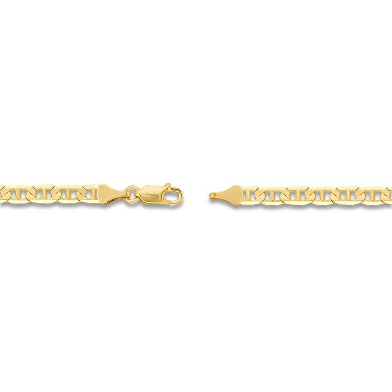 Main Image 3 of Solid Mariner Chain Necklace 14K Yellow Gold 24" 4.4mm