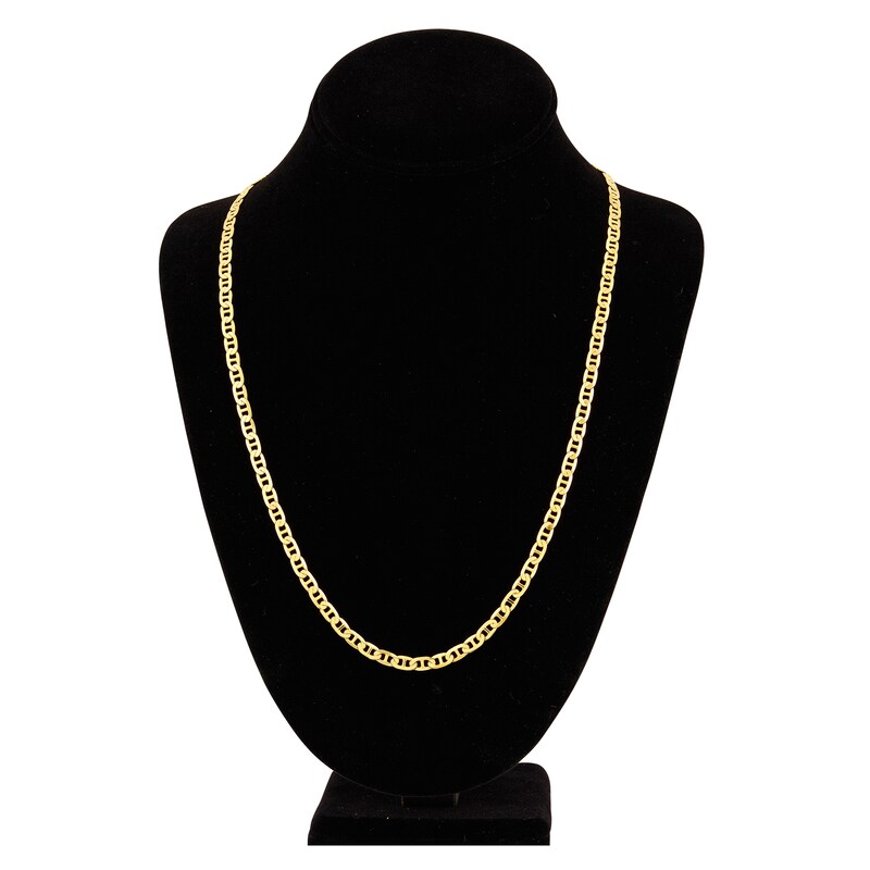 Main Image 4 of Solid Mariner Chain Necklace 14K Yellow Gold 24" 4.4mm