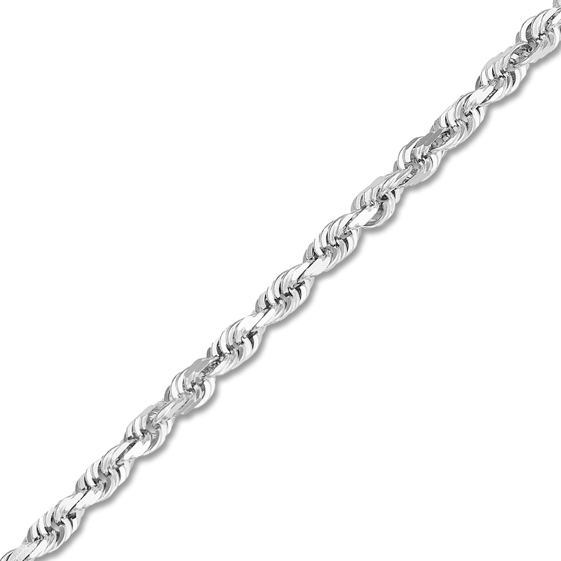 Main Image 2 of Diamond-Cut Solid Rope Chain Necklace 14K White Gold 18" 2.15mm
