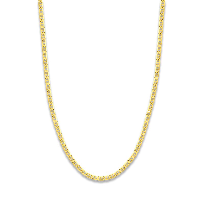 Main Image 1 of Solid Mariner Chain Necklace 14K Yellow Gold 30" 4.4mm