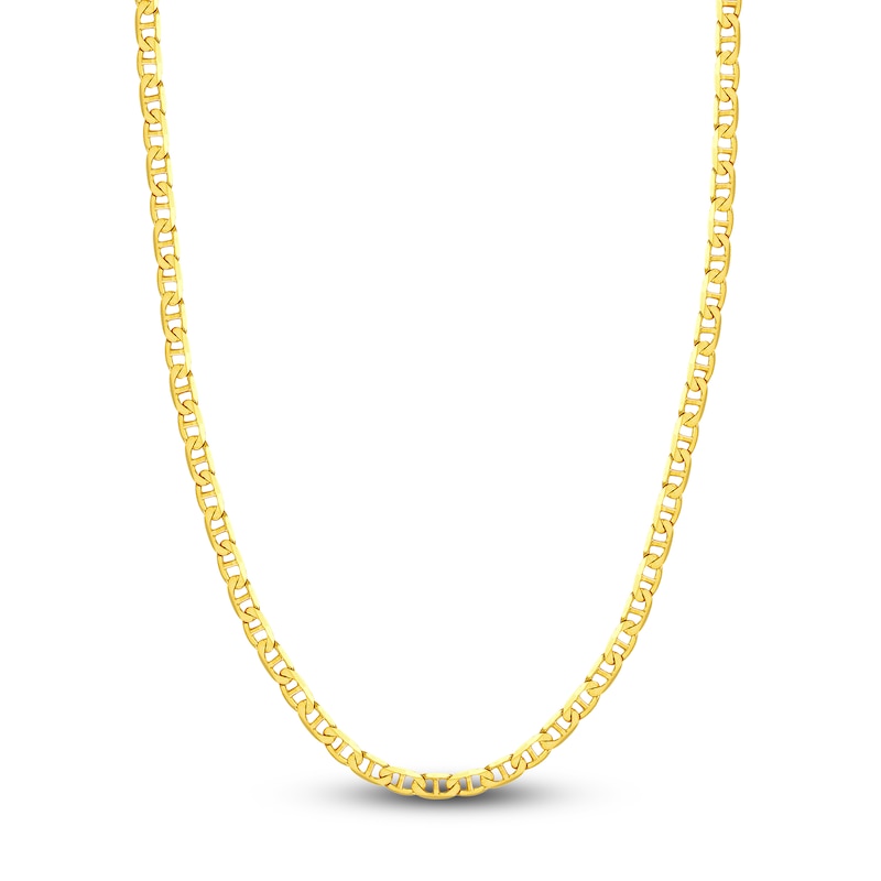 Main Image 1 of Solid Mariner Chain Necklace 14K Yellow Gold 18" 5.6mm