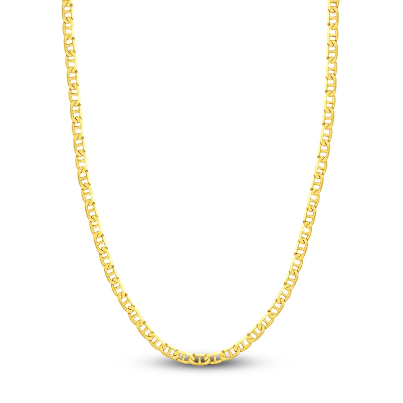 Main Image 1 of Solid Mariner Chain Necklace 14K Yellow Gold 20&quot; 5.6mm