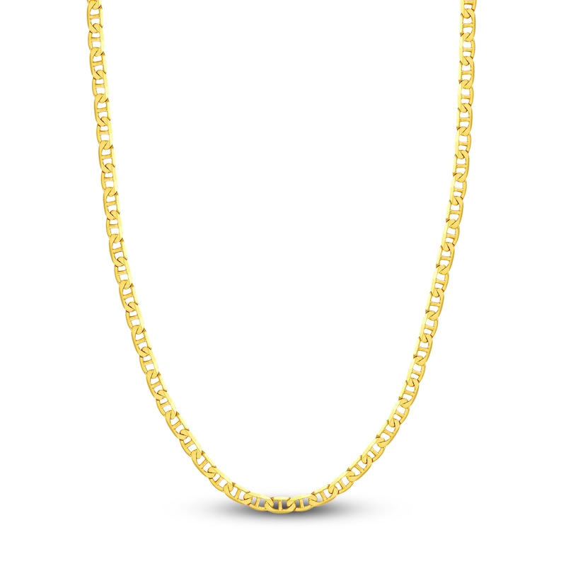 Solid Mariner Chain Necklace 14K Yellow Gold 20" 5.6mm