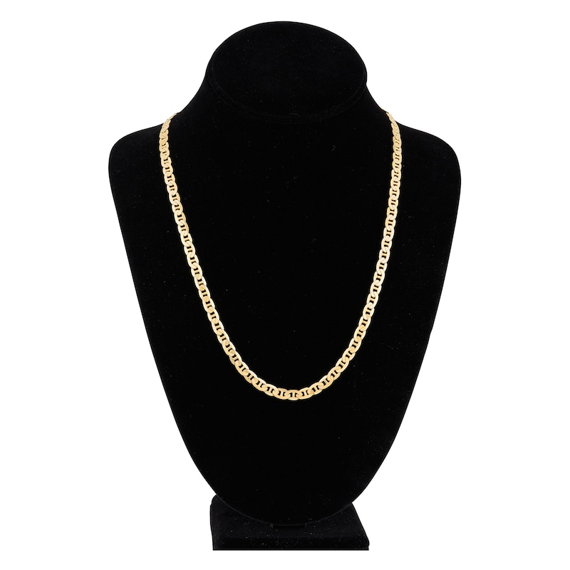 Main Image 4 of Solid Mariner Chain Necklace 14K Yellow Gold 20&quot; 5.6mm