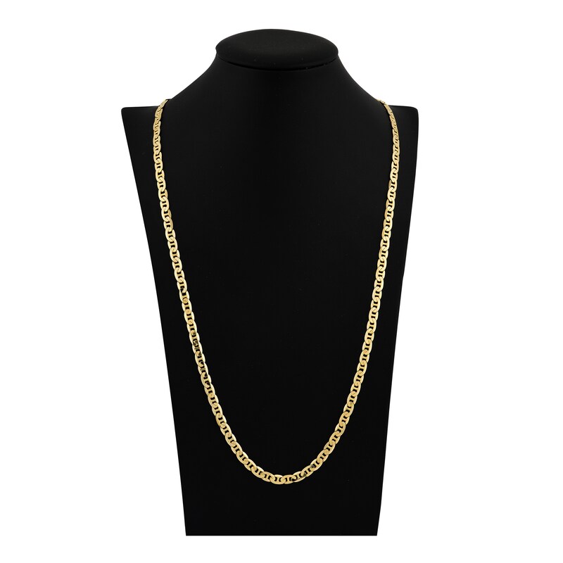 Main Image 4 of Solid Mariner Chain Necklace 14K Yellow Gold 30" 5.6mm