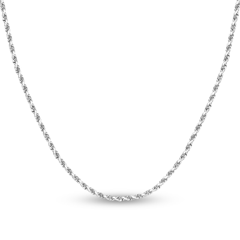 Diamond-Cut Solid Rope Chain Necklace 14K Gold 22" 2.3mm