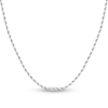 Thumbnail Image 1 of Diamond-Cut Solid Rope Chain Necklace 14K White Gold 24" 2.3mm