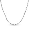 Thumbnail Image 1 of Diamond-Cut Solid Rope Chain Necklace 14K White Gold 30" 3.8mm
