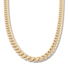 Thumbnail Image 1 of Solid Curb Link Necklace 14K Yellow Gold 24" 6.4mm