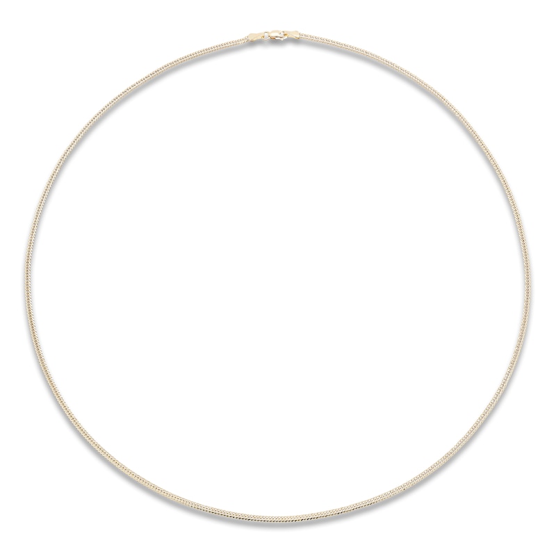 Main Image 1 of Solid Curb Link Necklace 14K Yellow Gold 20" 4.39mm