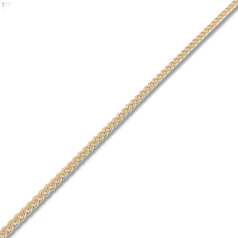 Main Image 2 of Solid Curb Link Necklace 14K Yellow Gold 20" 4.3mm