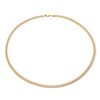 Thumbnail Image 1 of Italia D'Oro Solid Pave Curb Link Necklace 14K Yellow Gold 22" 4.95mm