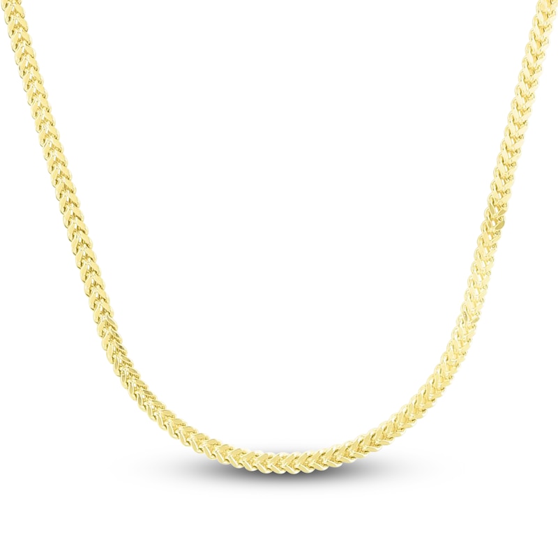 Main Image 1 of Solid Square Franco Chain Necklace 14K Yellow Gold 26" 4.4mm