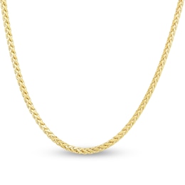 Semi-Solid Round Franco Chain Necklace 14K Yellow Gold 22" 4.1mm