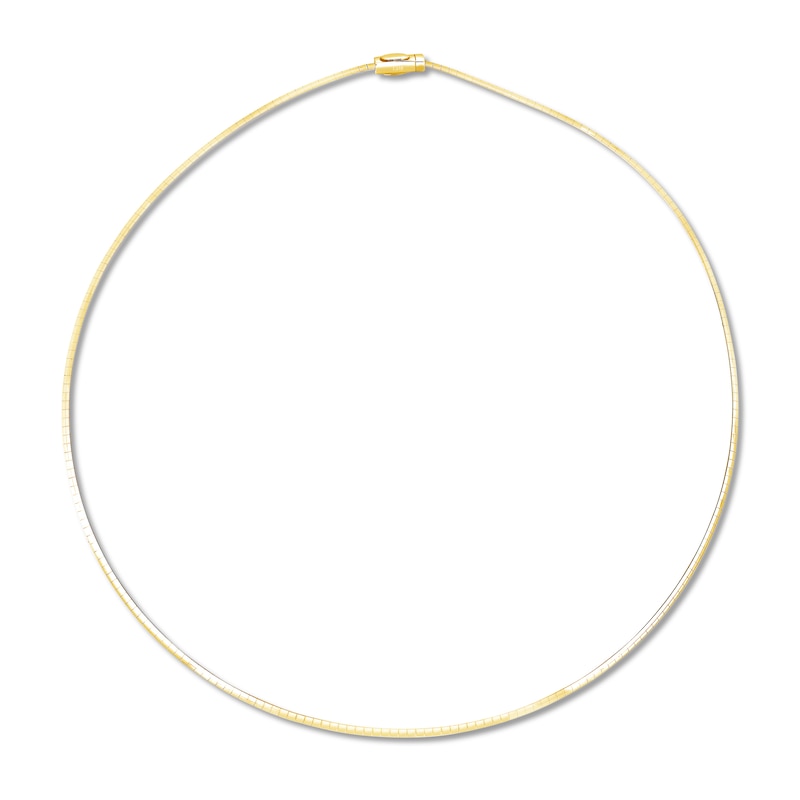 Main Image 1 of Solid Omega Chain Necklace 14K Yellow Gold 16" 3.0mm