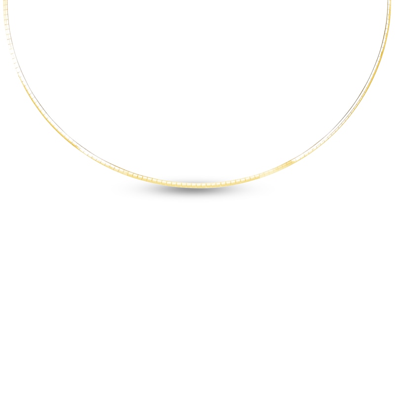 Main Image 2 of Solid Omega Chain Necklace 14K Yellow Gold 16" 3.0mm