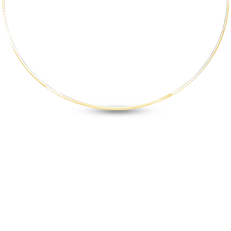 Main Image 2 of Semi-Solid Omega Chain Necklace 14K Yellow Gold 18" 3mm