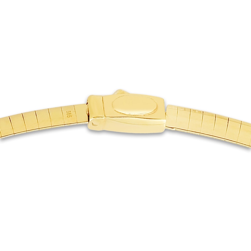 Main Image 3 of Semi-Solid Omega Chain Necklace 14K Yellow Gold 16&quot; 4mm