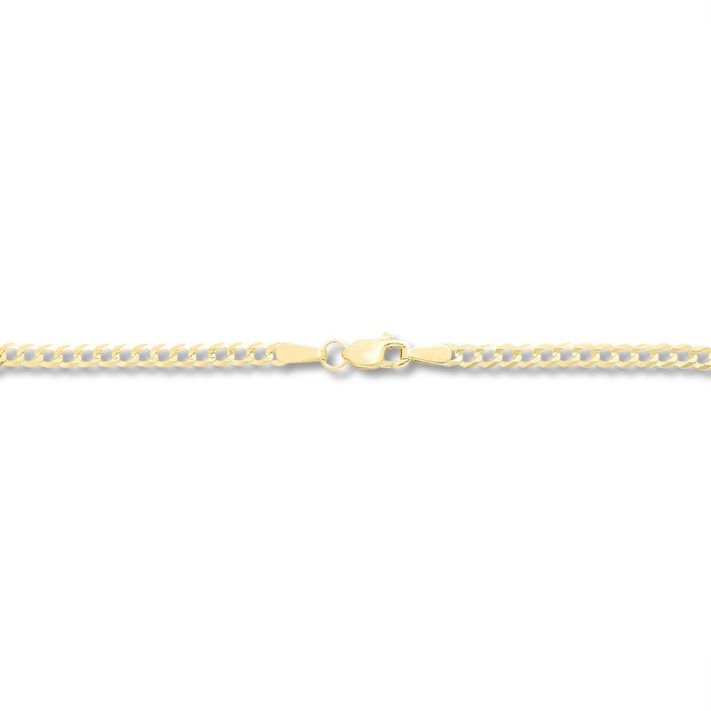 Main Image 2 of Solid Curb Chain Necklace 14K Yellow Gold 18" 2.6mm