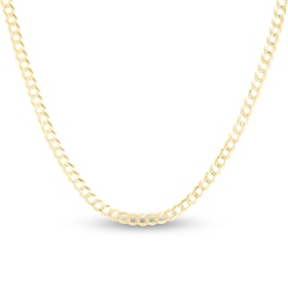 Solid Curb Chain Necklace 14K Yellow Gold 20&quot; 2.6mm