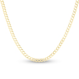 Solid Curb Chain Necklace 14K Yellow Gold 20" 2.6mm