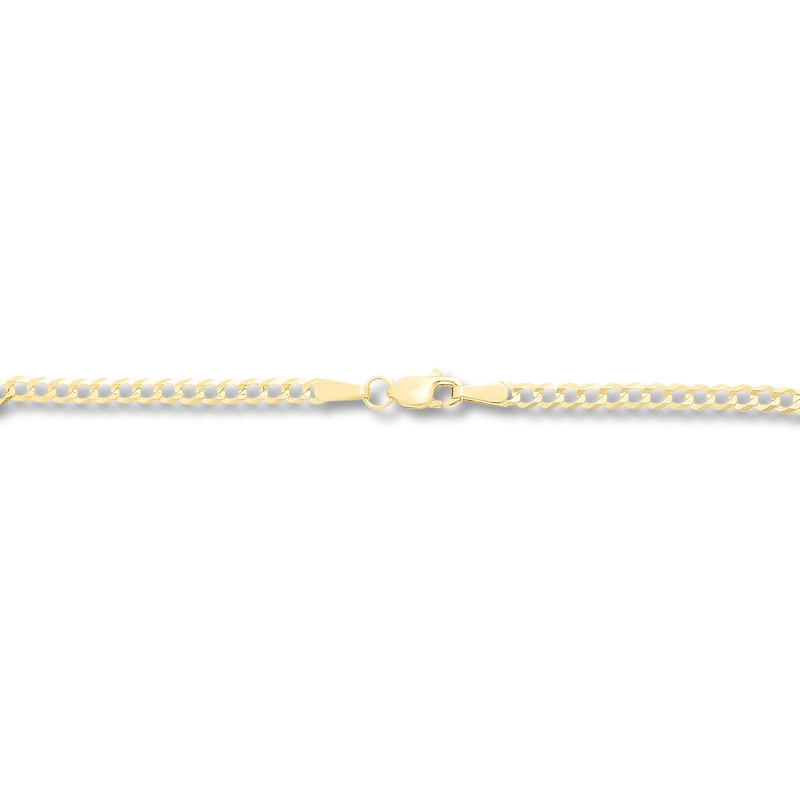 Main Image 2 of Solid Curb Chain Necklace 14K Yellow Gold 20" 2.6mm