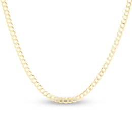 Solid Curb Chain Necklace 14K Yellow Gold 24" 2.6mm