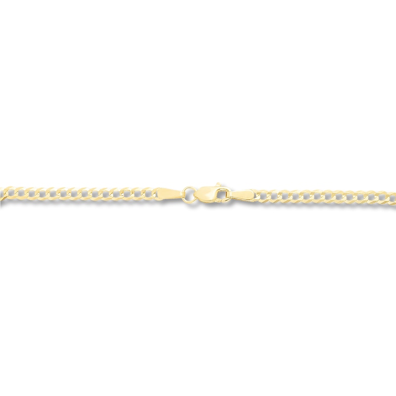 Main Image 2 of Solid Curb Chain Necklace 14K Yellow Gold 24" 2.6mm