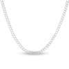 Thumbnail Image 1 of Solid Curb Chain Necklace 14K White Gold 18" 2.6mm