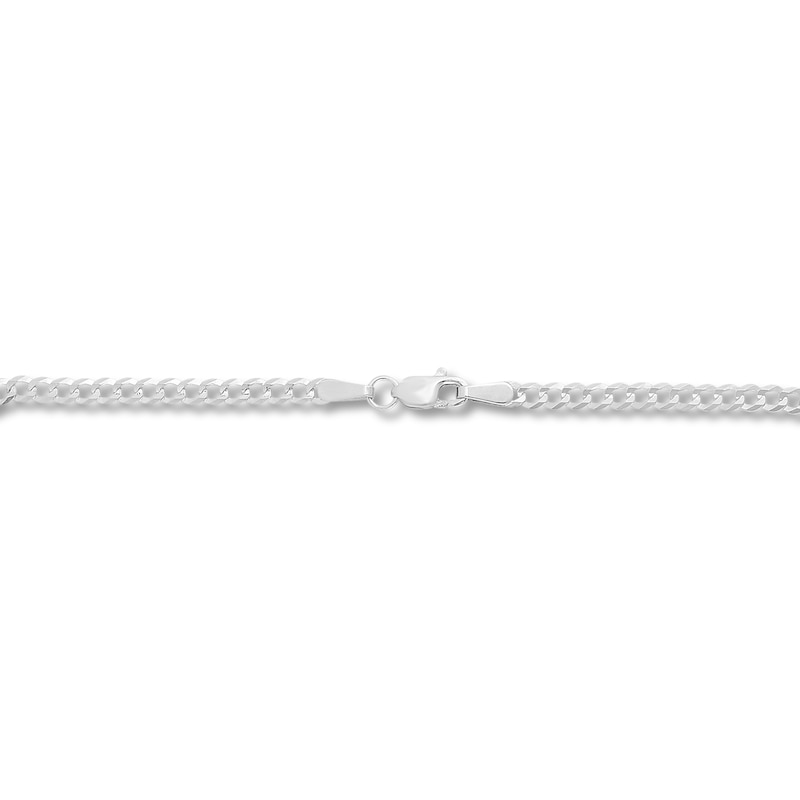 Main Image 2 of Solid Curb Chain Necklace 14K White Gold 18" 2.6mm
