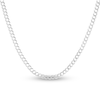 Thumbnail Image 1 of Solid Curb Chain Necklace 14K White Gold 20" 2.6mm