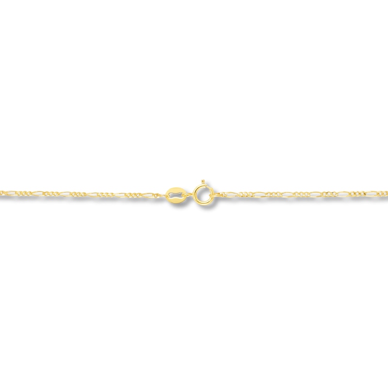 Main Image 3 of Solid Figaro Chain Necklace 14K Yellow Gold 20" 1.3mm