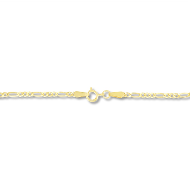 Main Image 2 of Solid Figaro Chain Necklace 14K Yellow Gold 18" 1.9mm