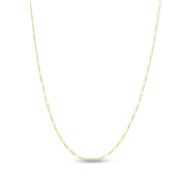 Solid Figaro Chain Necklace 14K Yellow Gold 20" 1.9mm