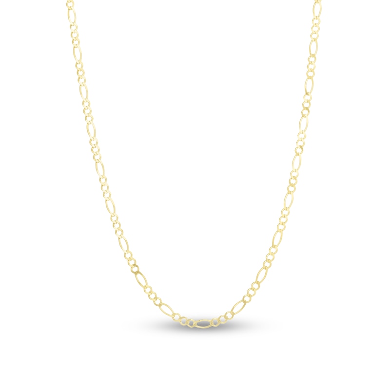 Main Image 1 of Solid Figaro Chain Necklace 14K Yellow Gold 18" 2.8mm