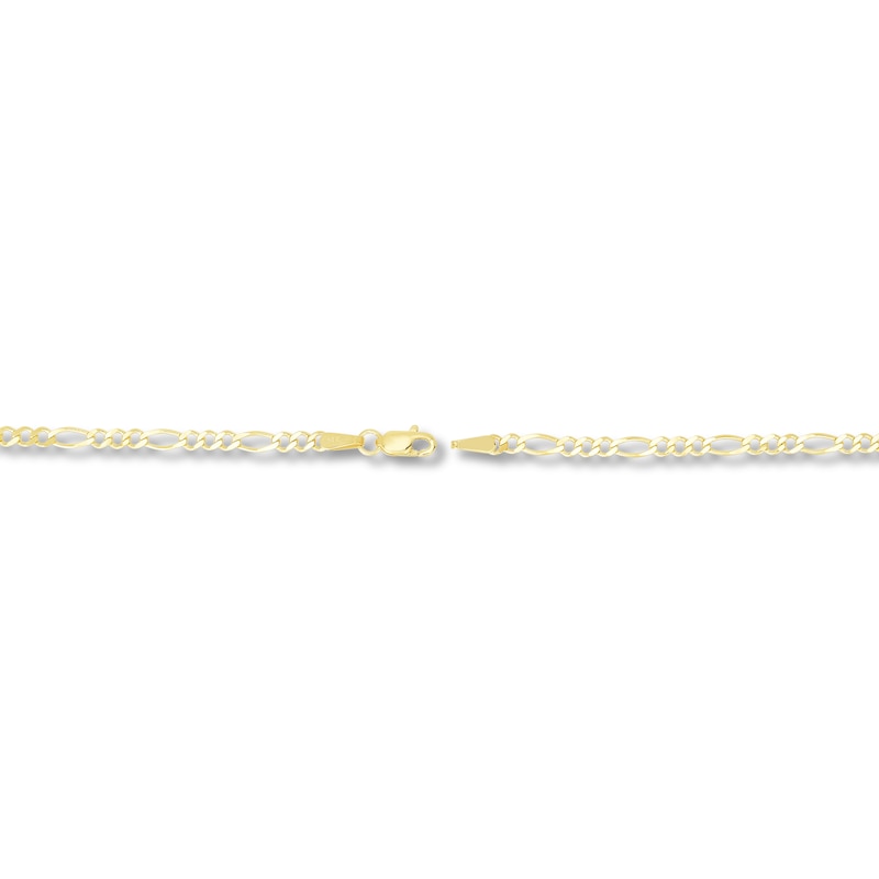 Main Image 2 of Solid Figaro Chain Necklace 14K Yellow Gold 22" 2.8mm