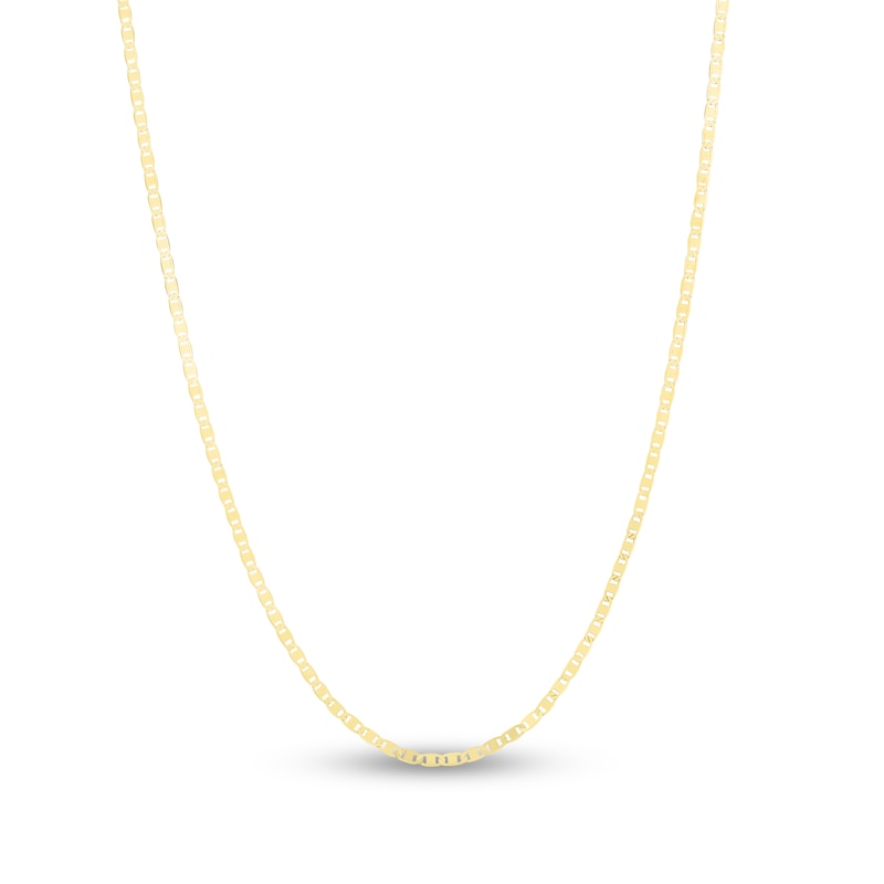 Main Image 1 of Semi-Solid Mariner Chain Necklace 14K Yellow Gold 18" 1.7mm