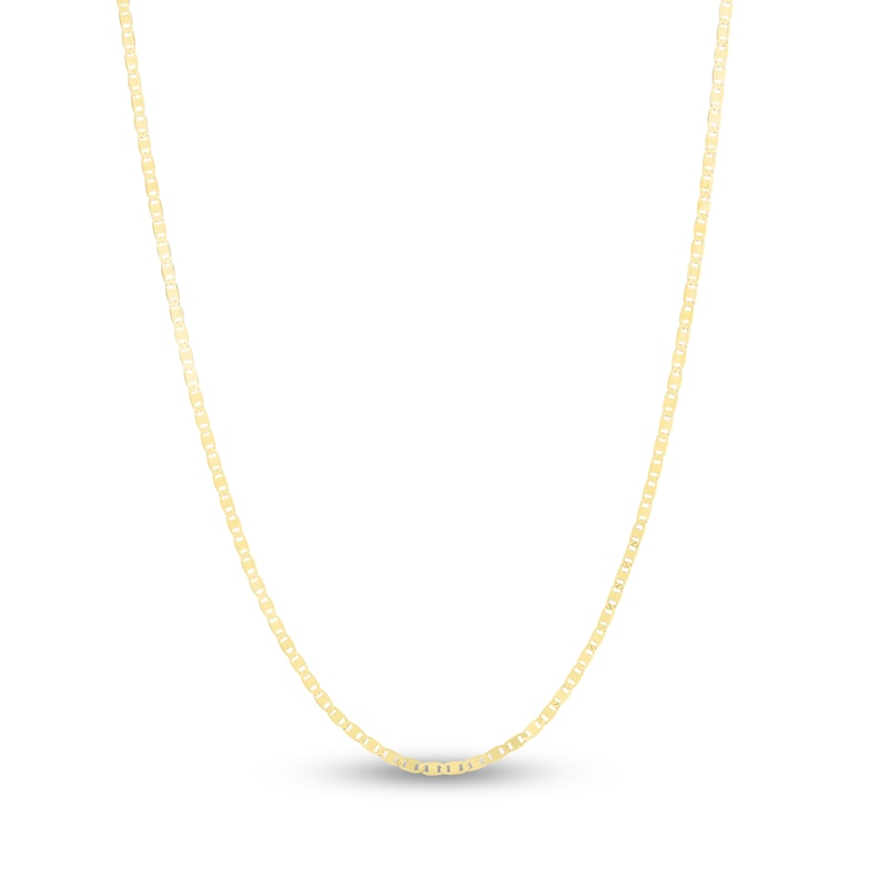 Main Image 1 of Semi-Solid Mariner Chain Necklace 14K Yellow Gold 20" 1.7mm