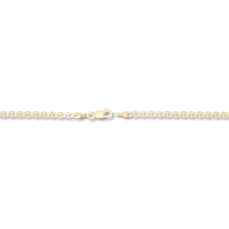 Main Image 2 of Semi-Solid Mariner Chain Necklace 14K Yellow Gold 16" 3.2mm