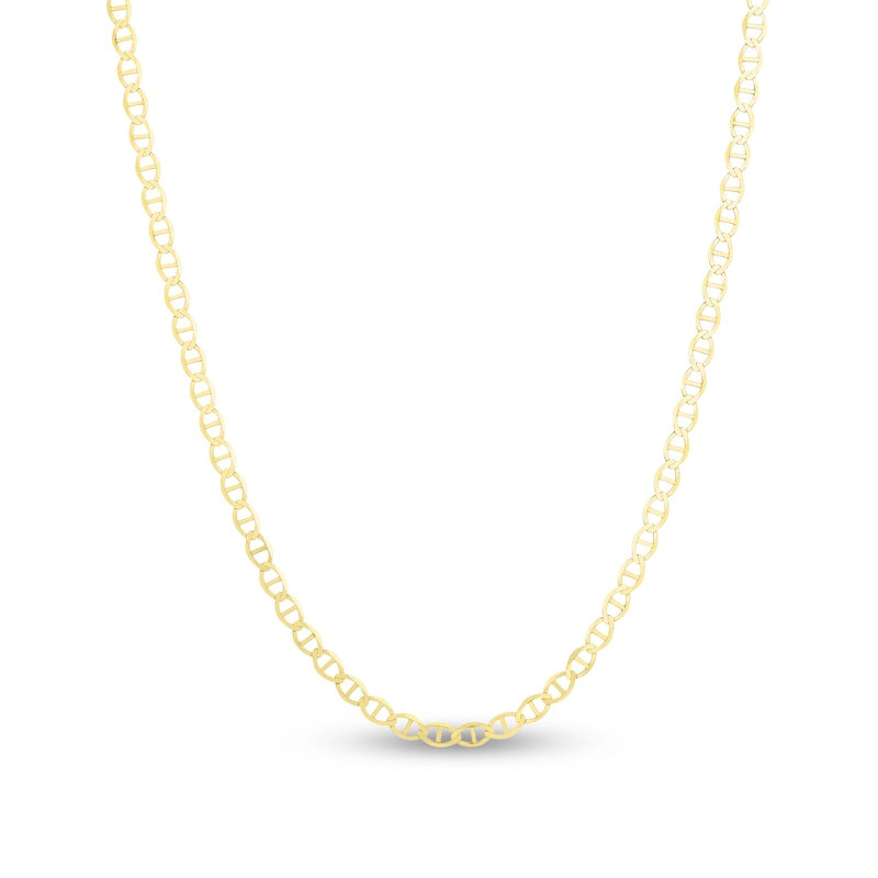 Main Image 1 of Semi-Solid Mariner Chain Necklace 14K Yellow Gold 20" 3.2mm