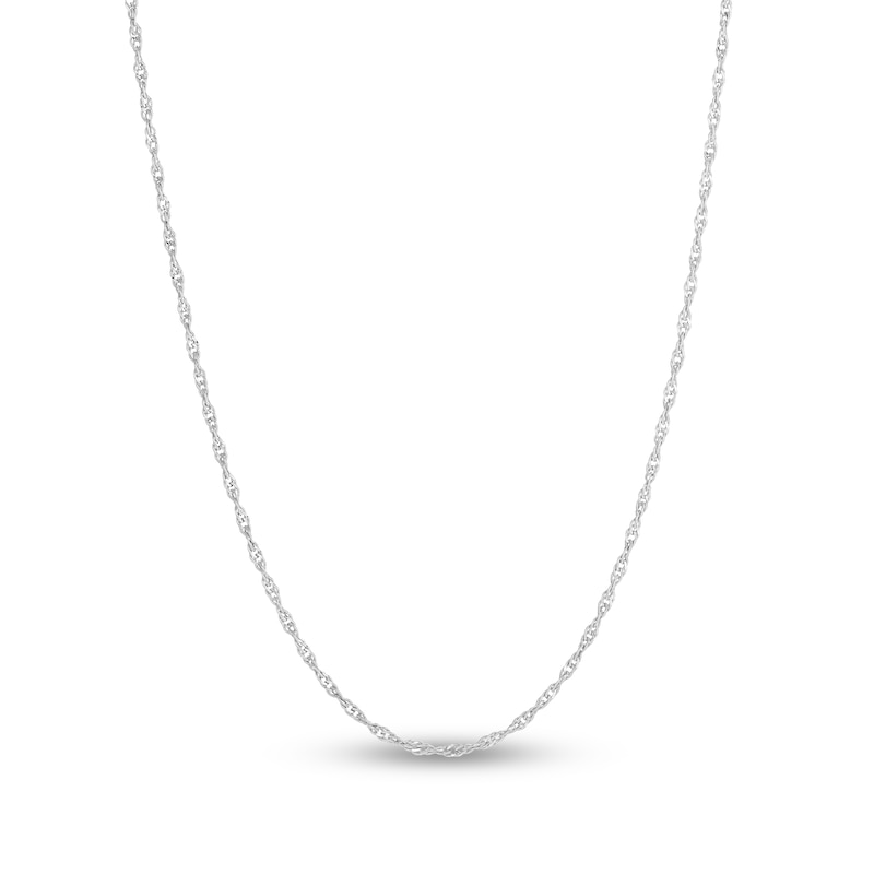 Semi-Solid Singapore Chain Necklace Sterling Silver 16" 1.8mm