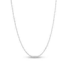 Semi-Solid Singapore Chain Necklace Sterling Silver 18" 1.8mm