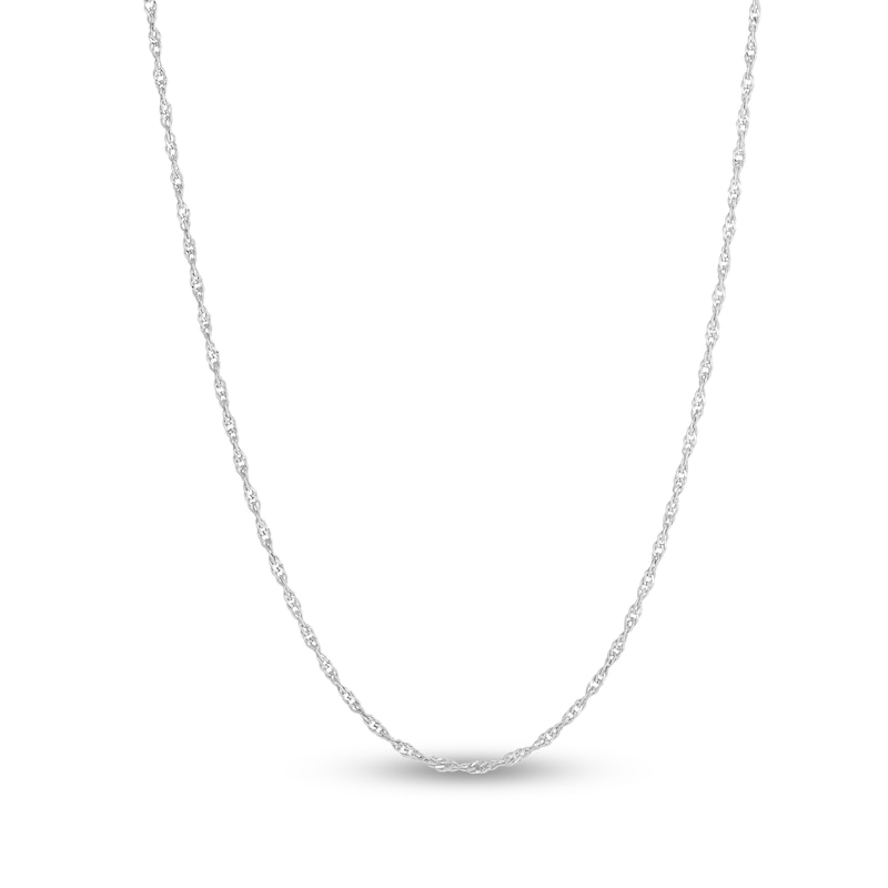 Semi-Solid Singapore Chain Necklace Sterling Silver 18" 1.8mm
