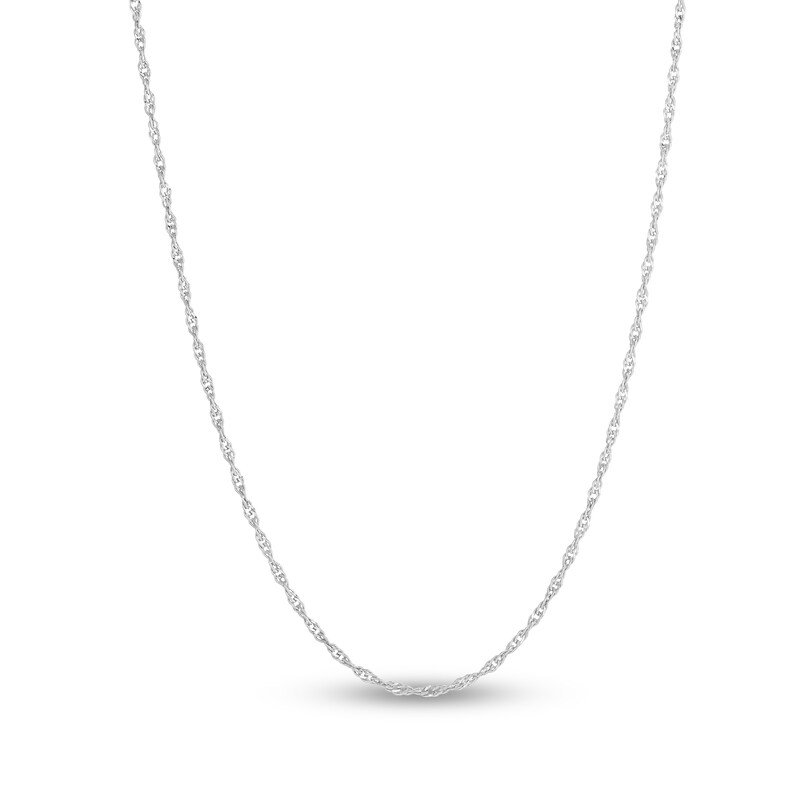 Main Image 1 of Semi-Solid Singapore Chain Necklace Sterling Silver 18&quot; 1.8mm