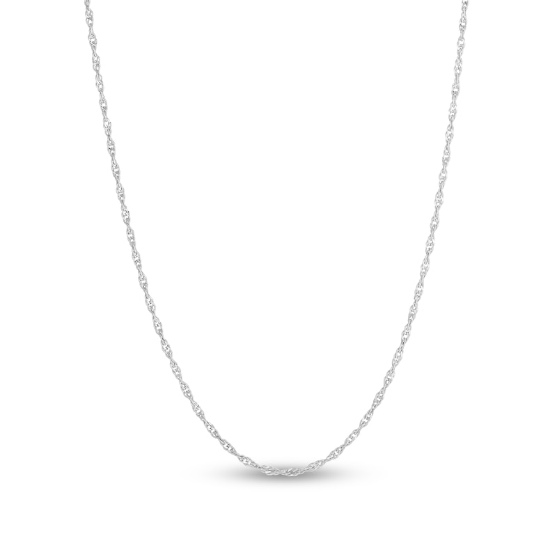 Main Image 1 of Semi-Solid Singapore Chain Necklace Sterling Silver 20" 1.8mm