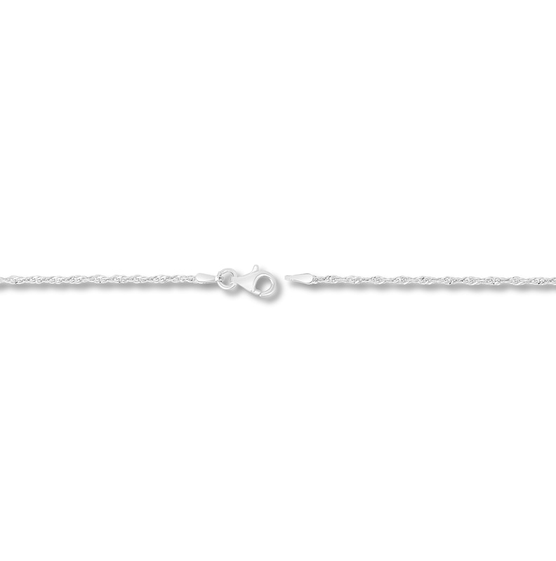 Main Image 2 of Semi-Solid Singapore Chain Necklace Sterling Silver 20" 1.8mm